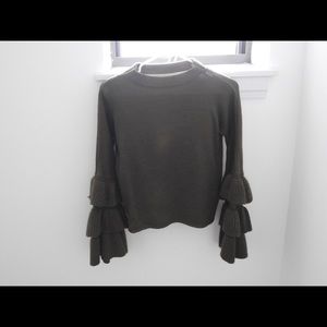 Ruffle sleeved sweater